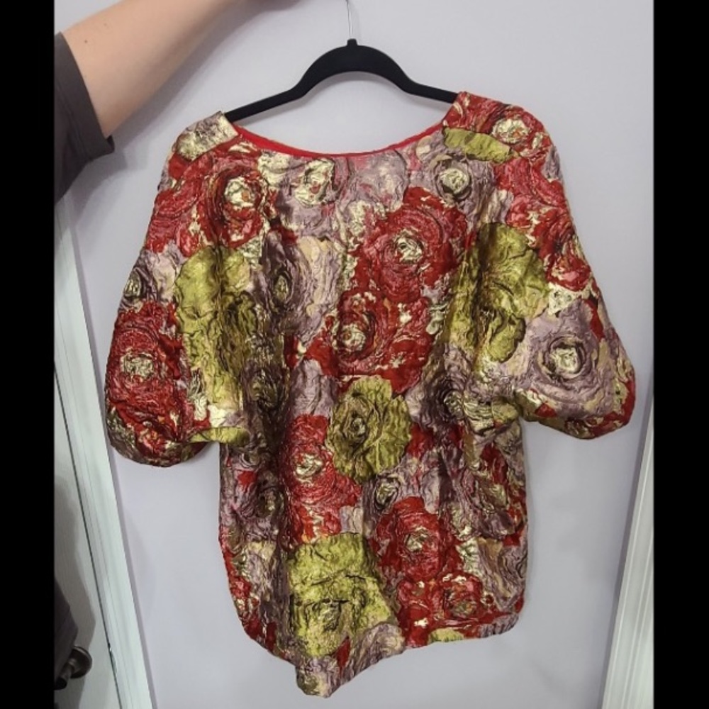 Tia Cibani jacquard silk top